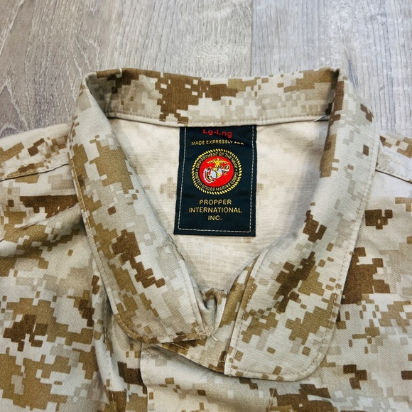 US Marine Corps MCCUU Desert Marpat Blouse Jacket USMC Military Large Long  - Picture 11 of 16